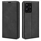 For Xiaomi Redmi Note 12 4G Global Retro-skin Magnetic Suction Leather Phone Case(Black) - 1