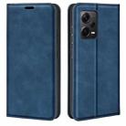 For Xiaomi Redmi Note 12 Pro+ 5G Global Retro-skin Magnetic Suction Leather Phone Case(Dark Blue) - 1