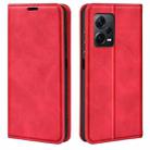 For Xiaomi Redmi Note 12 Pro+ 5G Global Retro-skin Magnetic Suction Leather Phone Case(Red) - 1