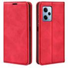 For Xiaomi Redmi Note 12 Pro 5G Global Retro-skin Magnetic Suction Leather Phone Case(Red) - 1