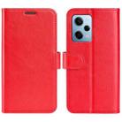 For Xiaomi Redmi Note 12 Pro 5G Global R64 Texture Horizontal Flip Leather Phone Case(Red) - 1