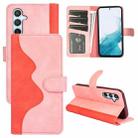 For Samsung Galaxy A54 5G Stitching Horizontal Flip Leather Phone Case(Red) - 1