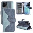 For Motorola Moto G72 Stitching Horizontal Flip Leather Phone Case(Blue) - 1