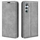 For Samsung Galaxy A54 5G Retro-skin Magnetic Suction Leather Phone Case(Grey) - 1