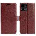 For Motorola Moto G72 R64 Texture Horizontal Flip Leather Phone Case(Brown) - 1