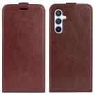 For Samsung Galaxy A54 5G R64 Texture Vertical Flip Leather Phone Case(Brown) - 1