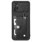 For Xiaomi Poco X4 Pro 5G Wristband Kickstand Card Wallet Back Cover Phone Case with Tool Knife(Black) - 1