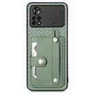 For Xiaomi Poco X4 Pro 5G Wristband Kickstand Card Wallet Back Cover Phone Case with Tool Knife(Green) - 1