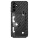 For Samsung Galaxy A34 5G Wristband Kickstand Card Wallet Back Cover Phone Case with Tool Knife(Black) - 1