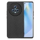 For Honor Magic5 Carbon Fiber Texture Leather Back Cover Phone Case(Black) - 1