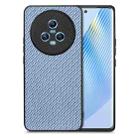 For Honor Magic5 Carbon Fiber Texture Leather Back Cover Phone Case(Blue) - 1