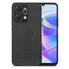 For Honor X7A Carbon Fiber Texture Leather Back Cover Phone Case(Black) - 1