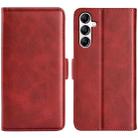 For Samsung Galaxy A34 Dual-side Magnetic Buckle Horizontal Flip Leather Phone Case(Red) - 1