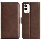 For Nokia X30 Dual-side Magnetic Buckle Horizontal Flip Leather Phone Case(Brown) - 1
