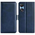 For OPPO A58 Dual-side Magnetic Buckle Horizontal Flip Leather Phone Case(Dark Blue) - 1