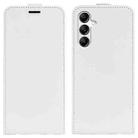 For Samsung Galaxy A34 5G R64 Texture Vertical Flip Leather Phone Case(White) - 1
