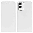 For Nokia X30 R64 Texture Vertical Flip Leather Phone Case(White) - 1