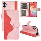 For Samsung Galaxy A04e Stitching Horizontal Flip Leather Phone Case(Red) - 1