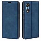 For OPPO A58 Retro-skin Magnetic Suction Leather Phone Case(Dark Blue) - 1