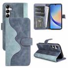 For Samsung Galaxy A34 5G Stitching Horizontal Flip Leather Phone Case(Blue) - 1