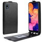 Crazy Horse Vertical Flip Leather Protective Case for Galaxy A10E(black) - 1