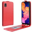 Crazy Horse Vertical Flip Leather Protective Case for Galaxy A10E(red) - 1