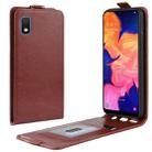 Crazy Horse Vertical Flip Leather Protective Case for Galaxy A10E(Brown) - 1