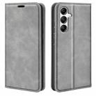 For Samsung Galaxy A34 5G Retro-skin Magnetic Suction Leather Phone Case(Grey) - 1