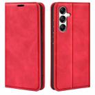 For Samsung Galaxy A34 5G Retro-skin Magnetic Suction Leather Phone Case(Red) - 1