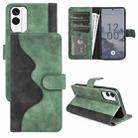 For Nokia X30 Stitching Horizontal Flip Leather Phone Case(Green) - 1