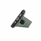 For OnePlus 11 Carbon Fiber Wallet Flip Card K-shaped Holder Phone Case(Green) - 3