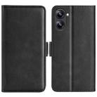 For Realme 10 4G Dual-side Magnetic Buckle Horizontal Flip Leather Phone Case(Black) - 1