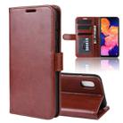 R64 Texture Single Fold Horizontal Flip Leather Case for Galaxy A10E, with Holder & Card Slots & Wallet(Brown) - 1