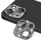 For iPhone 13 / 13 mini ENKAY Hat-Prince Blink Diamond Camera Lens Aluminium Alloy Tempered Glass Film(Black) - 1