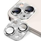 For iPhone 13 / 13 mini ENKAY Hat-Prince Blink Diamond Camera Lens Aluminium Alloy Tempered Glass Film(Silver) - 1