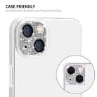For iPhone 13 / 13 mini ENKAY Hat-Prince Blink Diamond Camera Lens Aluminium Alloy Tempered Glass Film(Silver) - 3