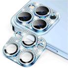 For iPhone 12 Pro ENKAY Hat-Prince Blink Diamond Camera Lens Aluminium Alloy Tempered Glass Film(Sierra Blue) - 1