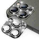 For iPhone 13 Pro / 13 Pro Max ENKAY Hat-Prince Blink Diamond Camera Lens Aluminium Alloy Tempered Glass Film(Black) - 1