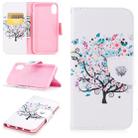 For iPhone SE 2022 / SE 2020 / 8 / 7 Colored Drawing Pattern Horizontal Flip Leather Case with Holder & Card Slots & Wallet(Tree) - 1