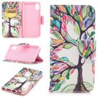 For iPhone SE 2022 / SE 2020 / 8 / 7 Colored Drawing Pattern Horizontal Flip Leather Case with Holder & Card Slots & Wallet(Tree of Life) - 1