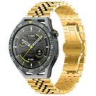 For Huawei Watch GT3 SE Five Bull Half Round Stainless Steel Watch Band + Strap Removal Tool(Gold) - 1