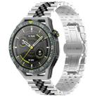 For Huawei Watch GT3 SE Five Bull Half Round Stainless Steel Watch Band + Strap Removal Tool(Silver+Black) - 1