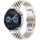 For Huawei Watch GT3 46mm Five Bull Half Round Stainless Steel Watch Band + Strap Removal Tool(Starlight Color) - 1