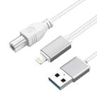 1m 8 Pin to USB + MIDI Electronic Music Instrument & OTG & Charging Multifunctional Cable Compatible with above iOS 10.3.2 - 1