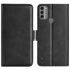 For Nokia C31 Dual-side Magnetic Buckle Horizontal Flip Leather Phone Case(Black) - 1