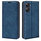 For Realme 10 4G Retro-skin Magnetic Suction Leather Phone Case(Dark Blue) - 1