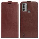 For Nokia C31 R64 Texture Vertical Flip Leather Phone Case(Brown) - 1