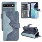 For Google Pixel 7a Stitching Horizontal Flip Leather Phone Case(Blue) - 1