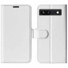 For Google Pixel 7a R64 Texture Horizontal Flip Leather Phone Case(White) - 1