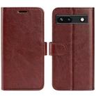 For Google Pixel 7a R64 Texture Horizontal Flip Leather Phone Case(Brown) - 1